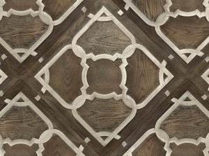 DALLE MARQUETERIE CHÊNE INCRUSTATION ALUMINIUM - Oak flooring _ CarréSol Éditions